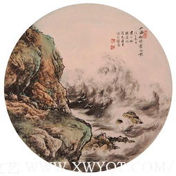 《四海翻腾云水怒》 44×44cm   2010年